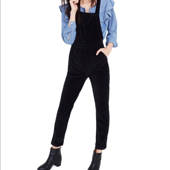 black corduroy jumpsuit